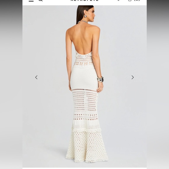 RETROFETE MESA KNIT CROCHET DRESS XXS - Picture 4 of 6